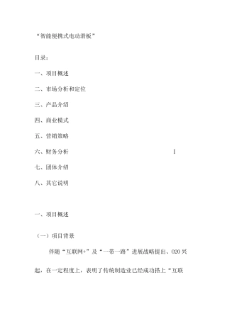 互联网创业综合项目专题计划书