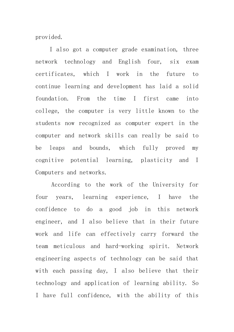 互联网英文自我评价_第3页