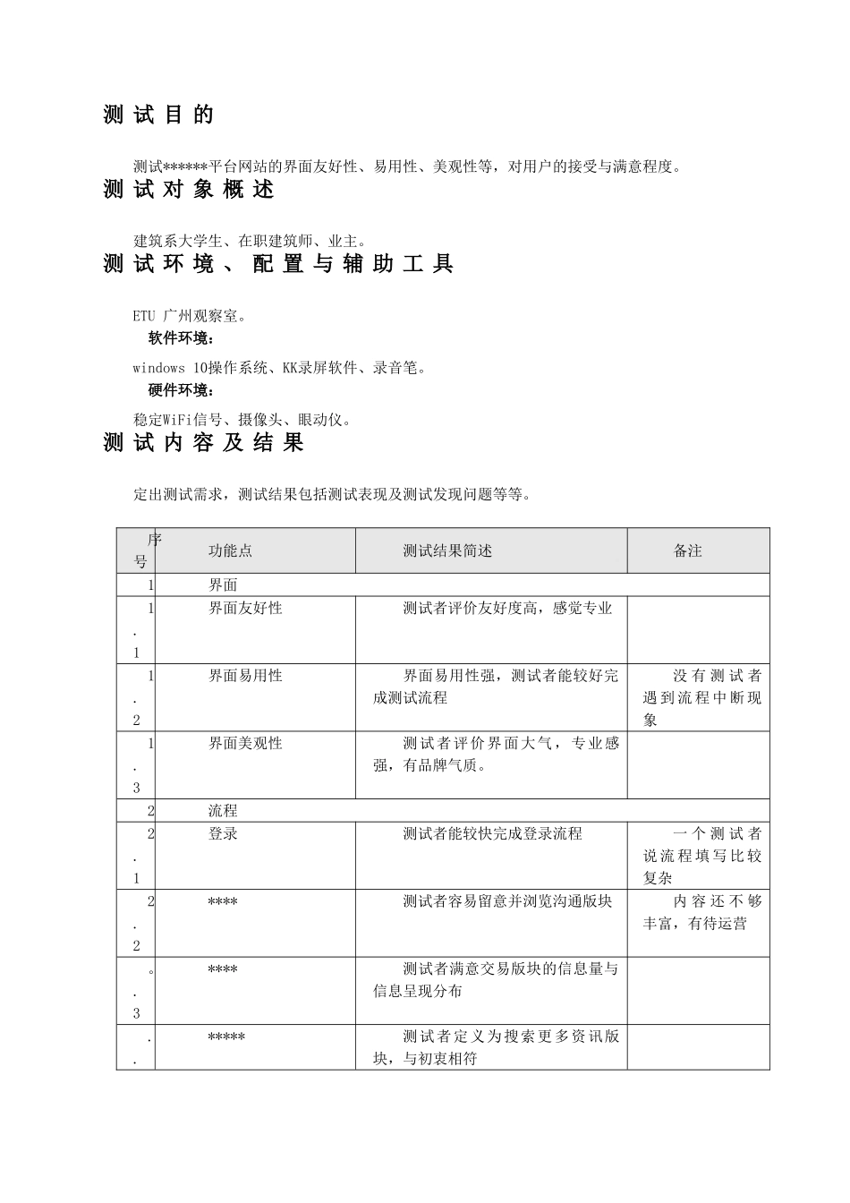 互联网项目用户体验测试报告模板_第3页