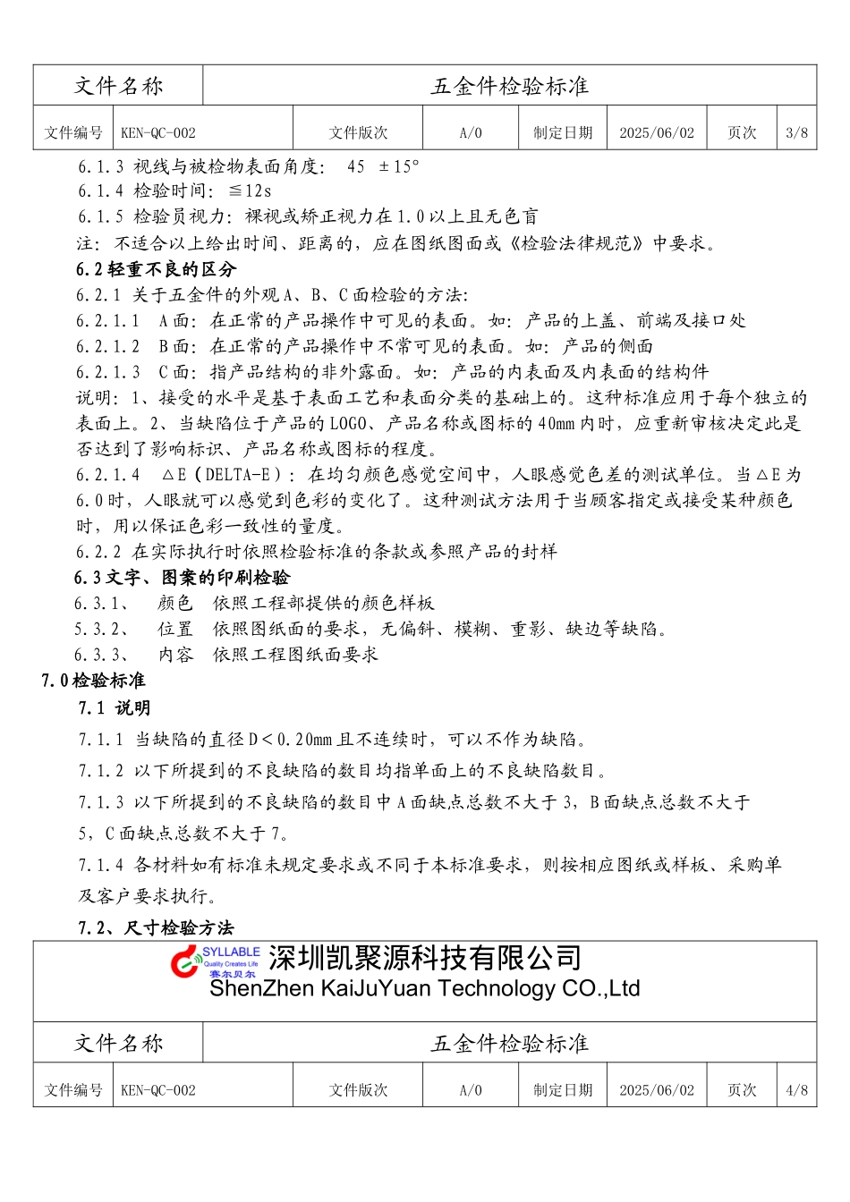 五金件外观检验标准汇总_第3页
