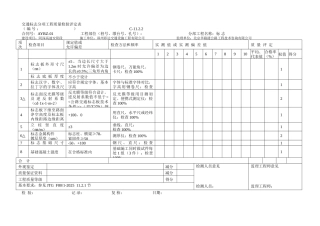 交通安全设施工程质量检验评定表