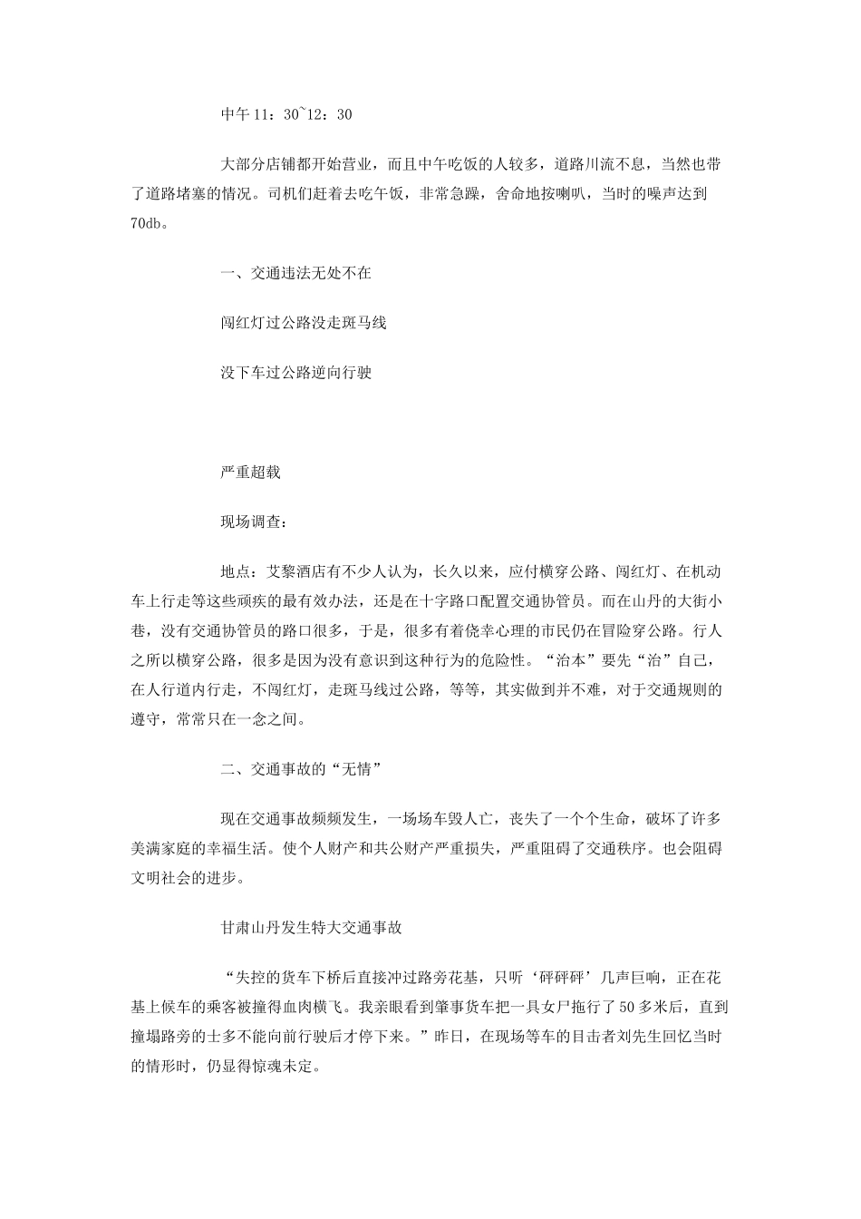 交通安全调查报告_第2页