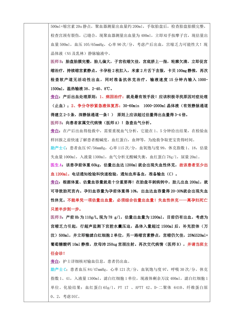 产后大出血患者时应急预案演练记录_第2页