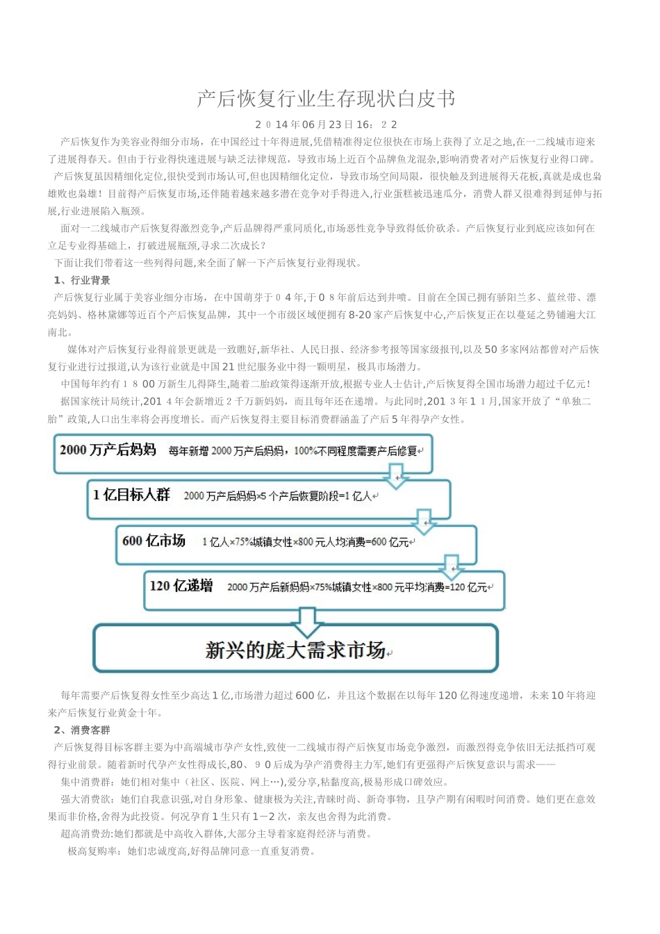 产后恢复行业生存现状白皮书_第1页