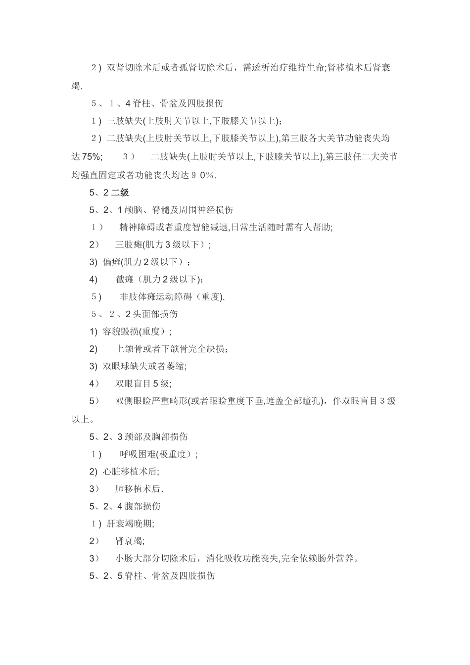 人体损伤致残程度分级全文_第3页