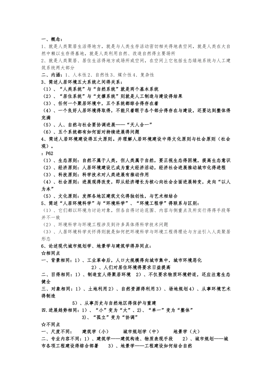 人居环境概论考试重点_第2页