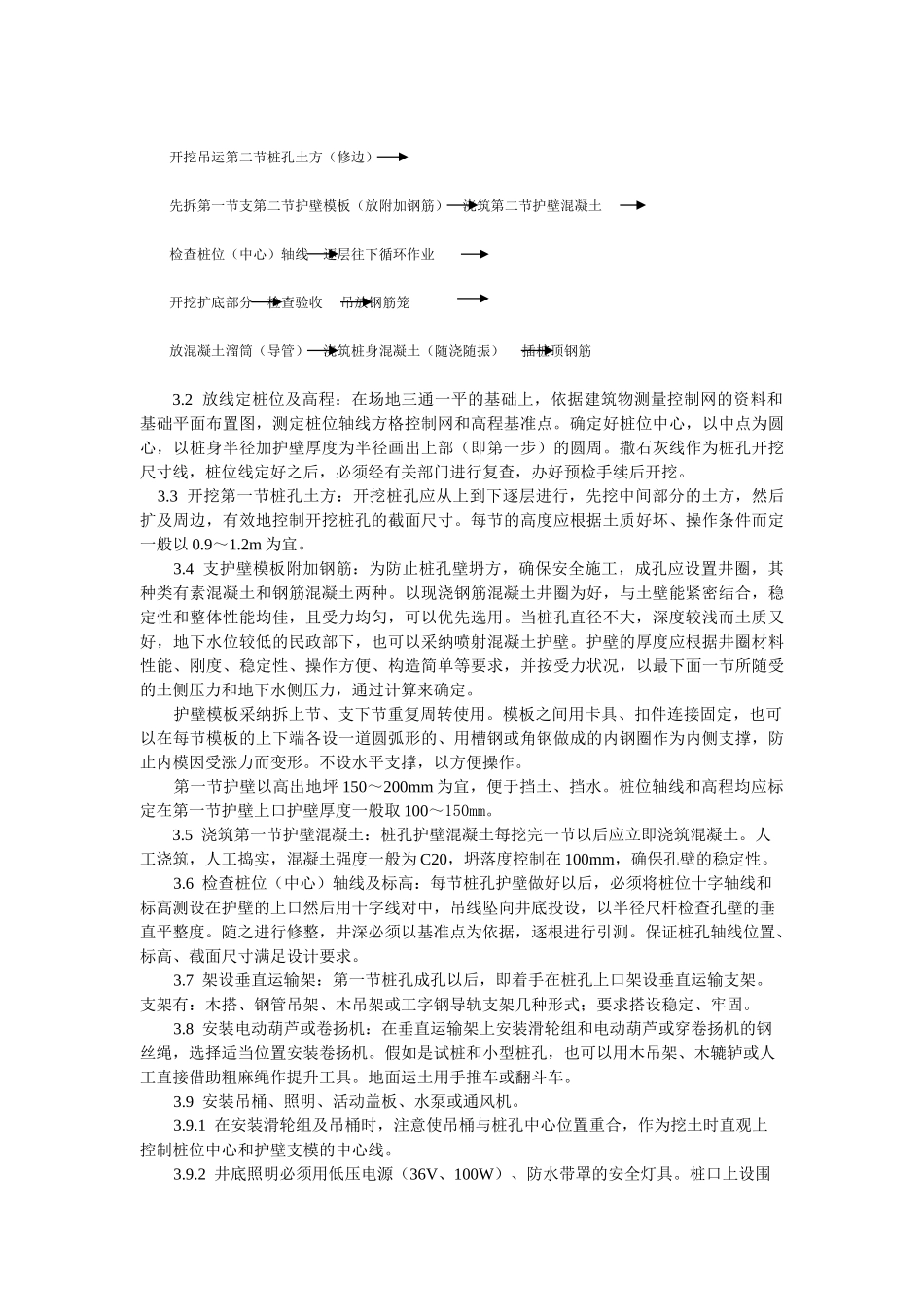 人工成孔灌注桩施工工艺标准_第2页