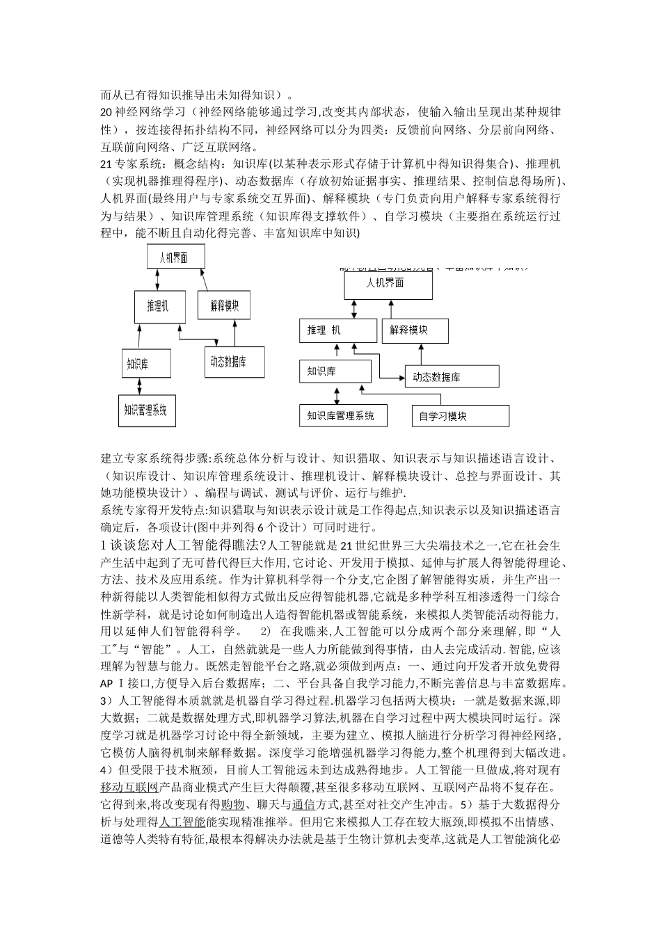 人工智能简答及论述题_第3页