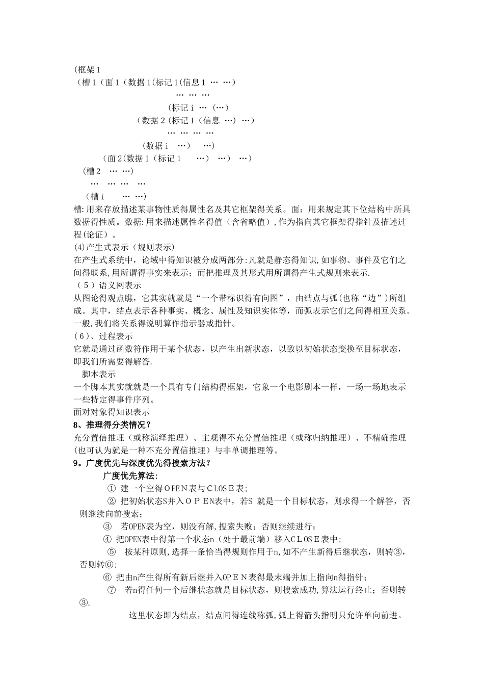 人工智能考试复习题_第2页