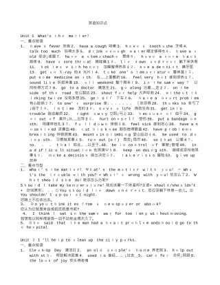 人教版八年级下册英语知识点总结