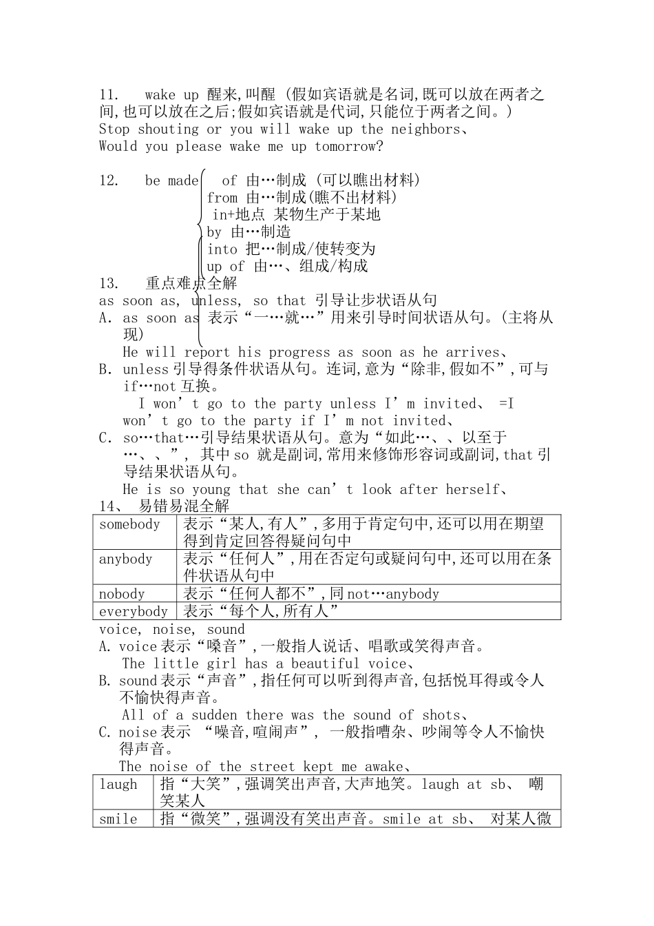 人教版八年级英语下册第六单元知识点_第3页