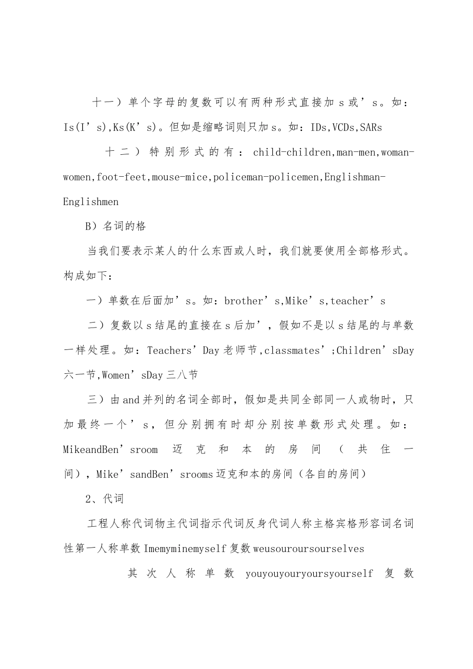 人教版初一英语语法总结_第3页