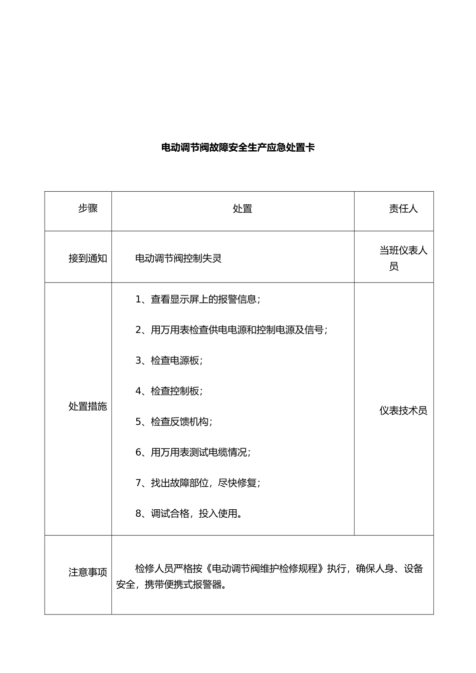 仪表安全生产应急处置卡_第2页
