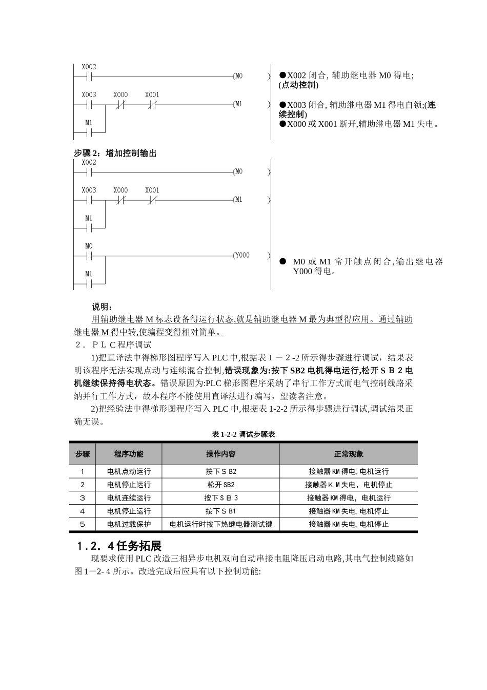 任务1.2 用PLC改造三相异步电动机点动与连续混合控制线路_第3页