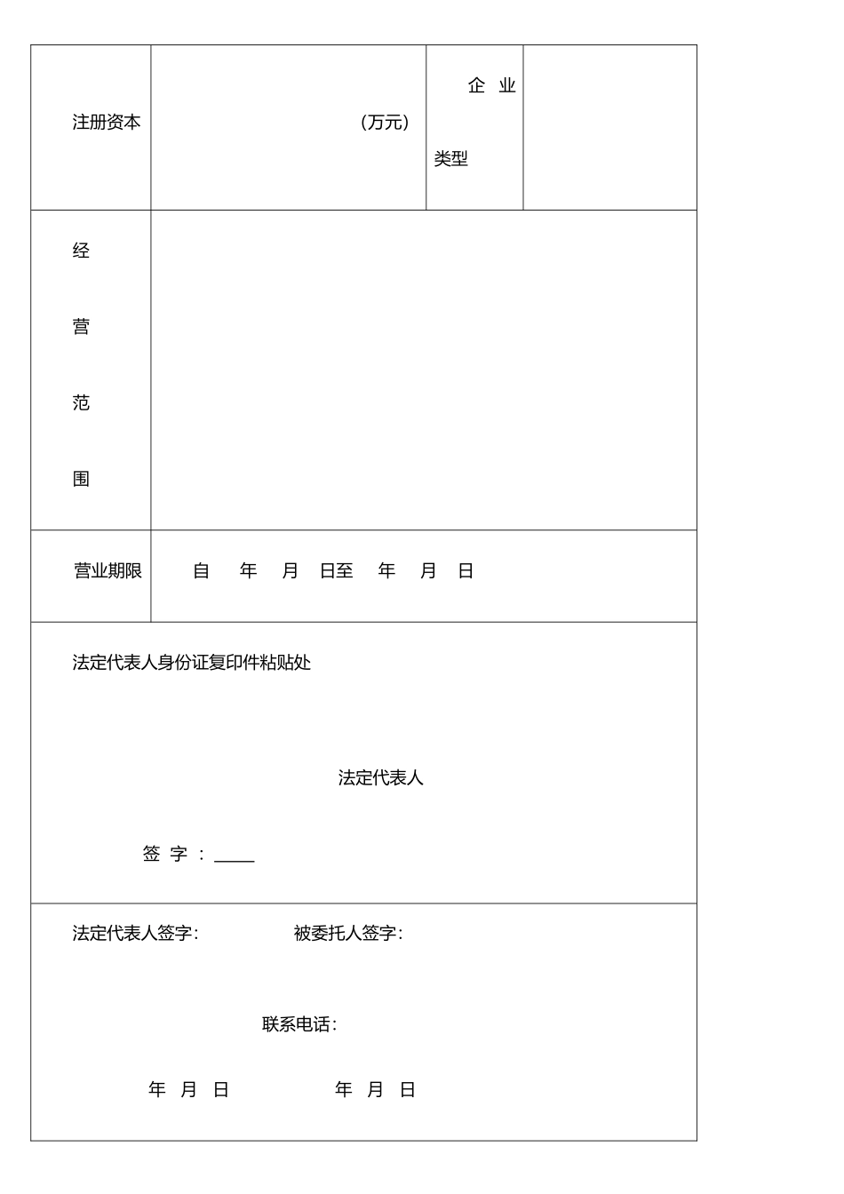 企业(公司)申请登记委托书_第3页