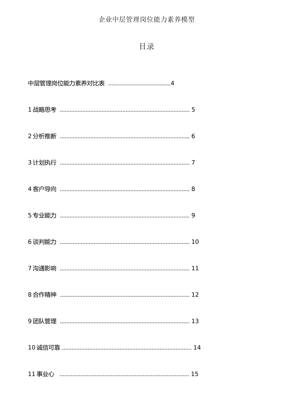 企业中层管理岗位能力素质模型——精品资料_第1页