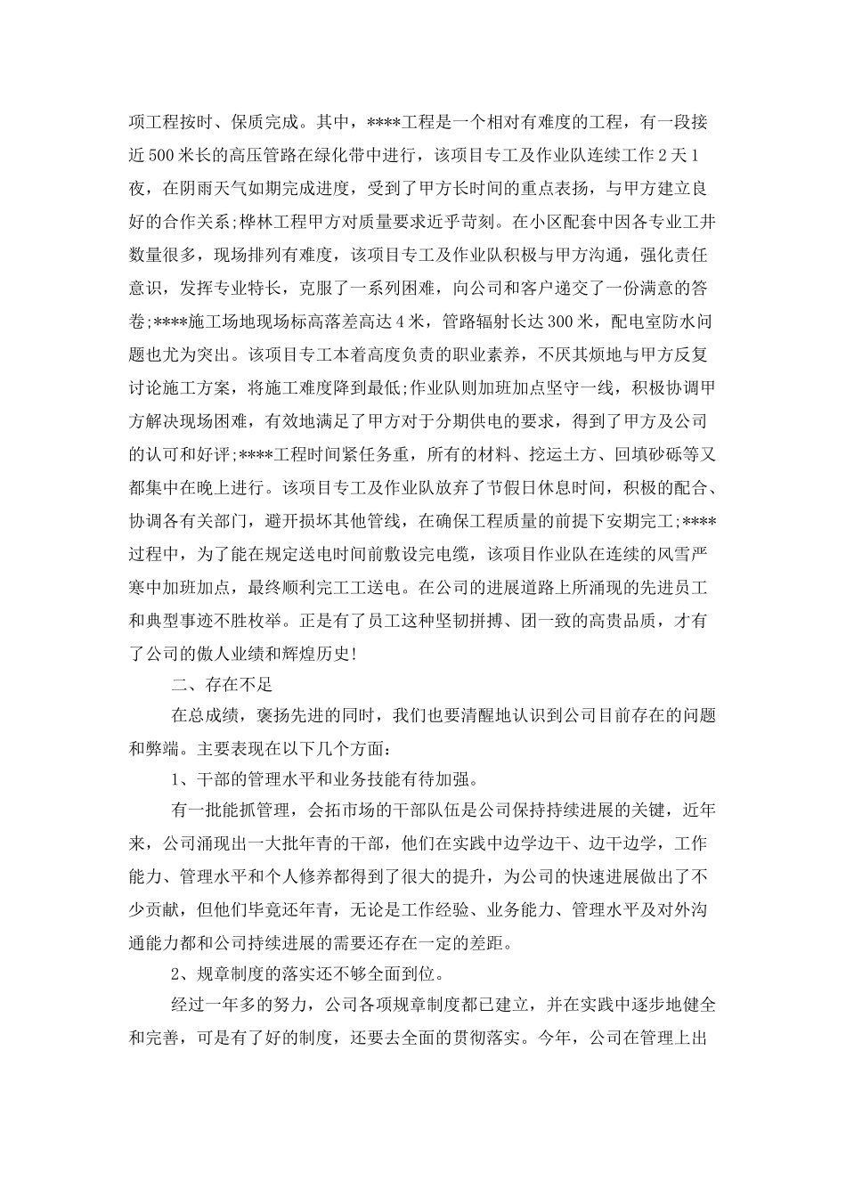 企业年度工作总结模板锦集六篇_第3页