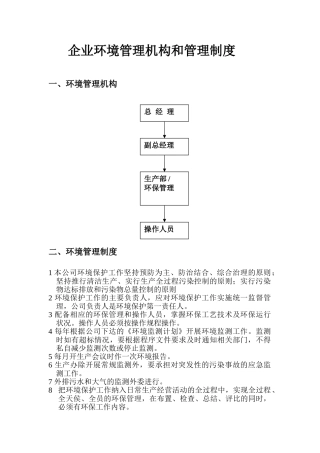 企业环境管理制度