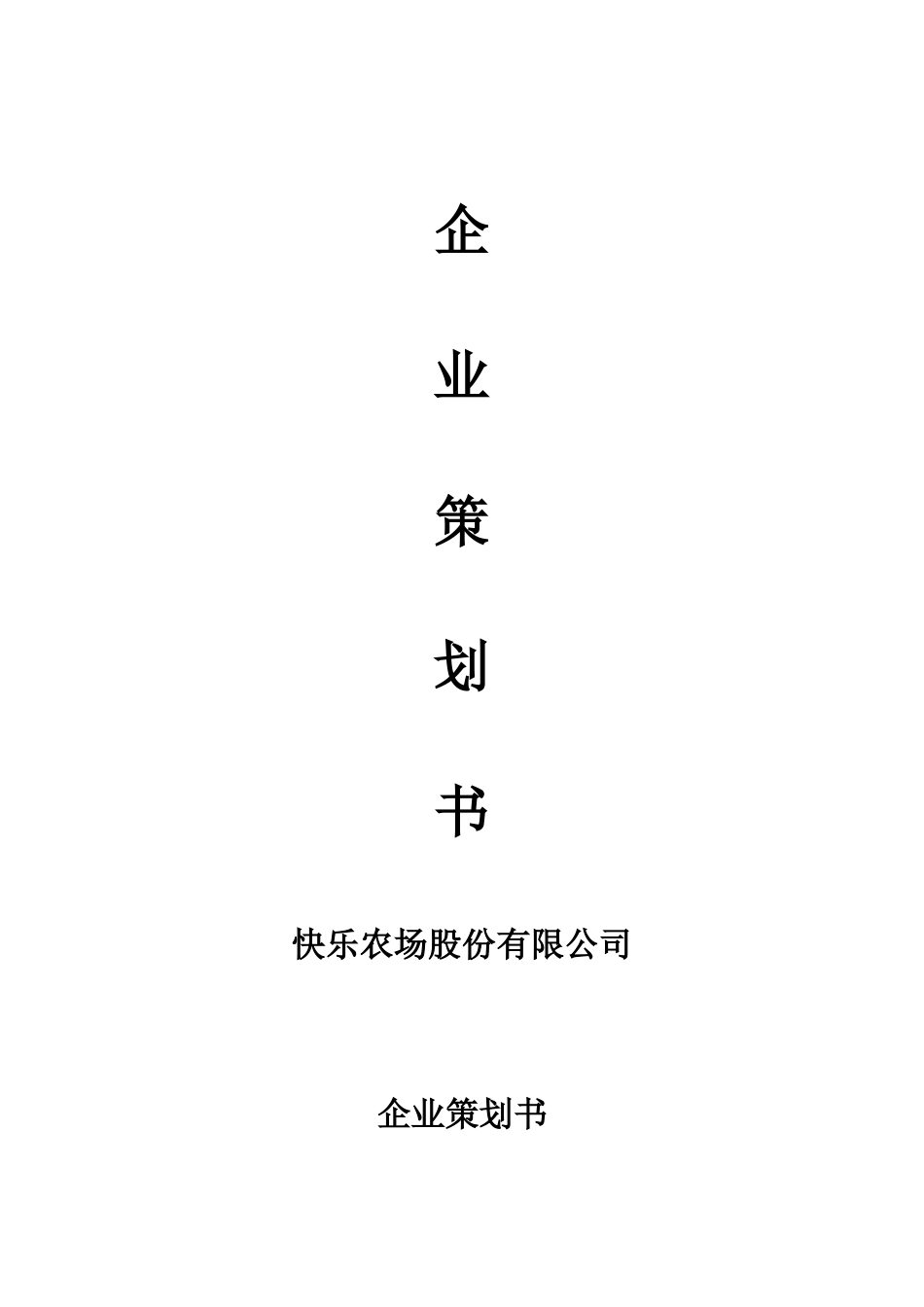 企业策划书---拟写_第1页