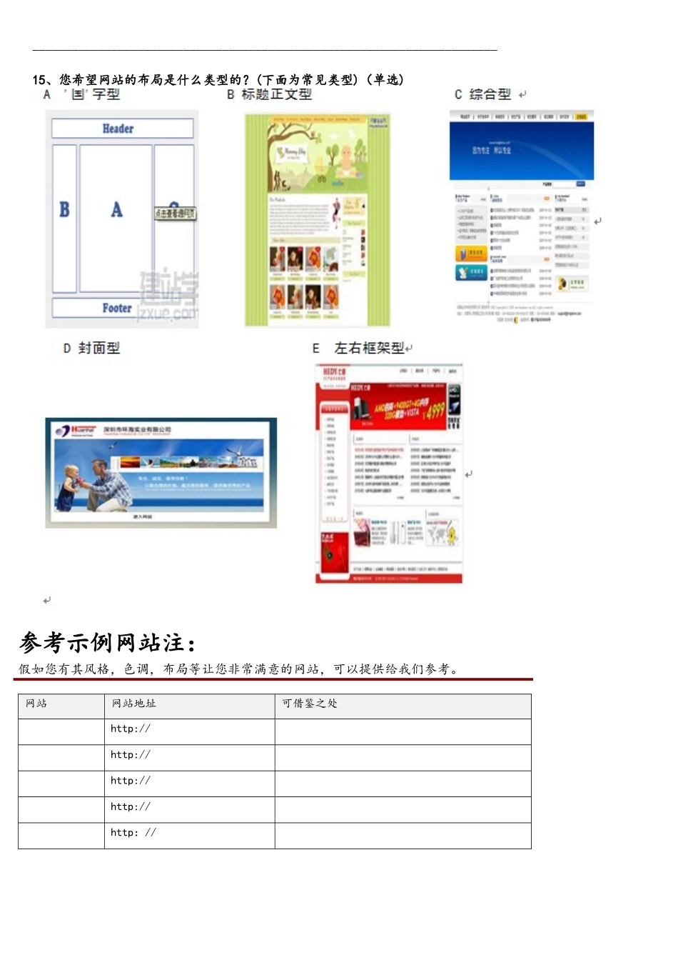 企业门户网站调研表_第3页