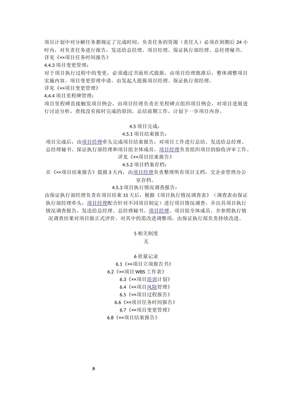 企业项目管理制度规范_第3页