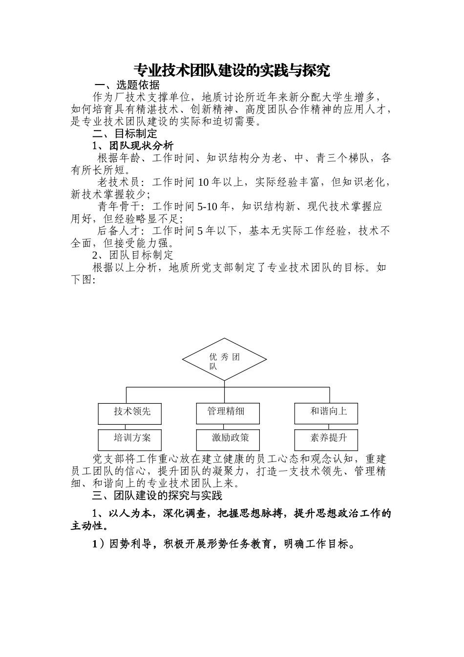 优秀专业技术团队建设的实践与探索_第1页