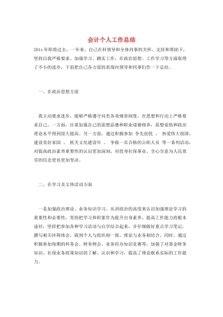 会计个人工作总结
