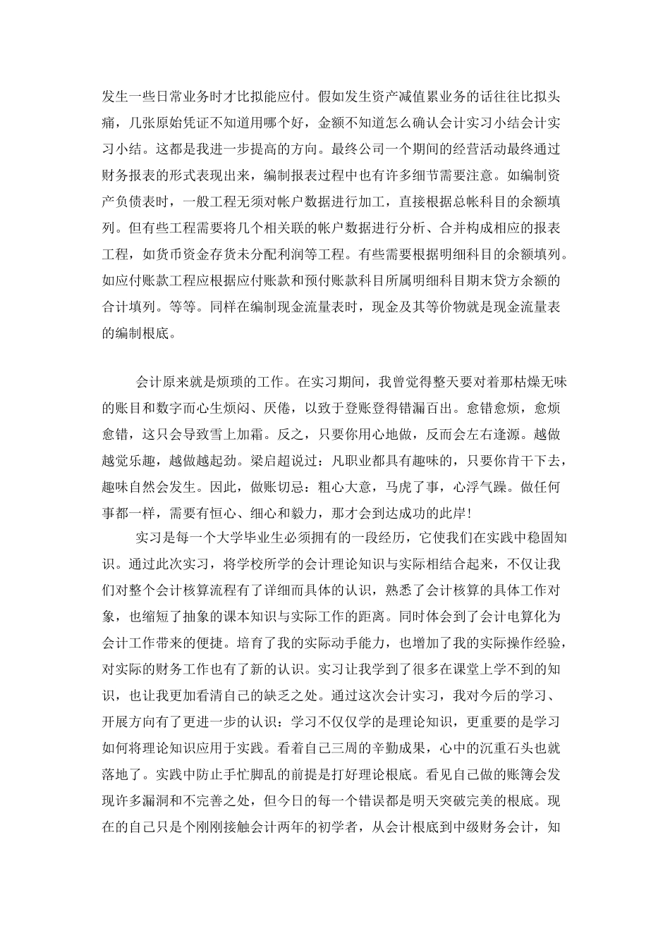 会计实习工作总结_第2页