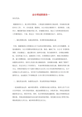 会计师述职报告一