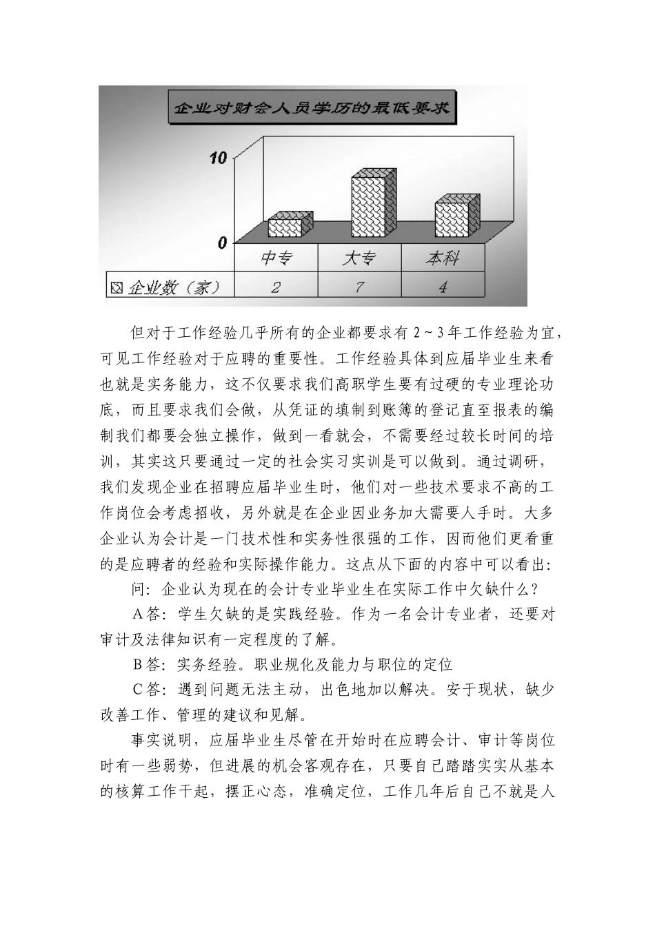 会计电算化专业人才需求状况分析及培养目标调研报告_第2页