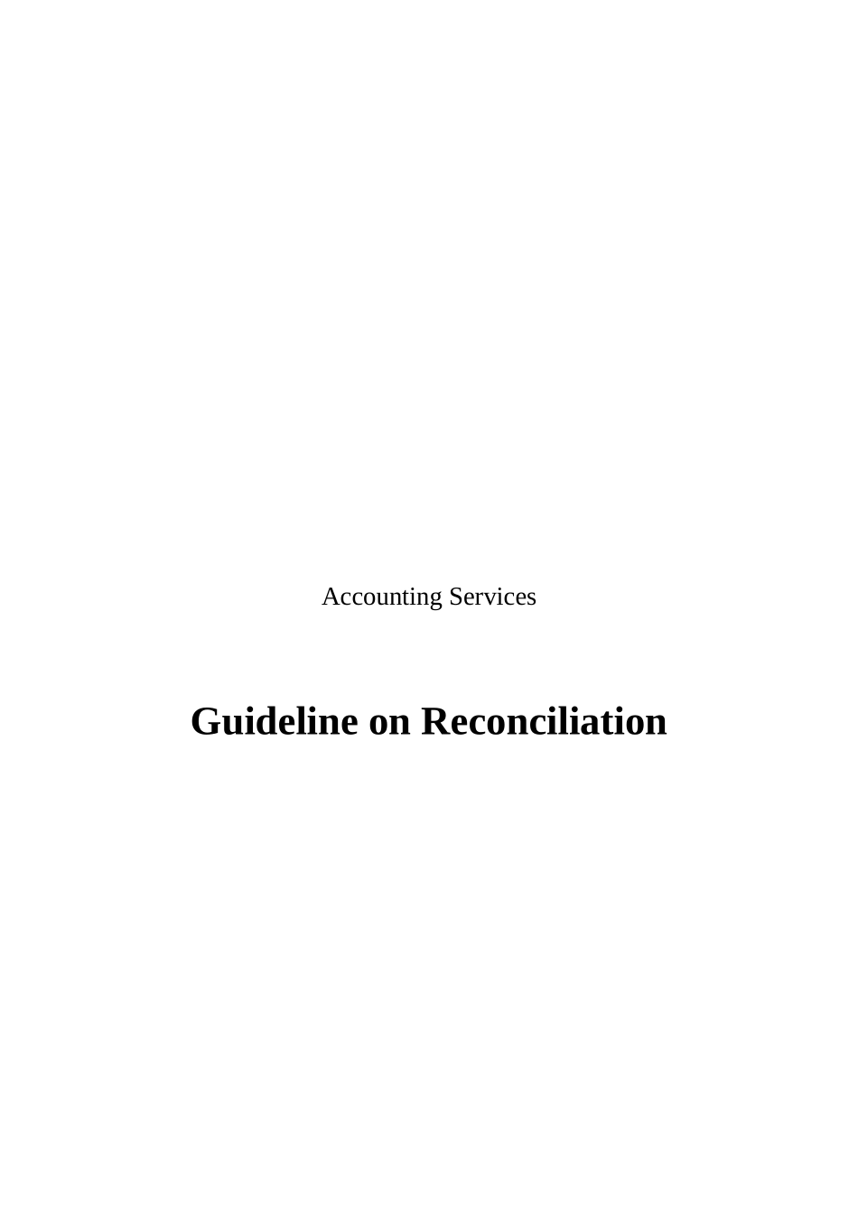 会计账目调节指导资料Guideline on Reconciliation_第1页