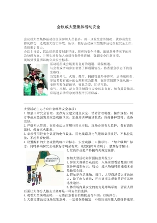 会议或大型集体活动安全