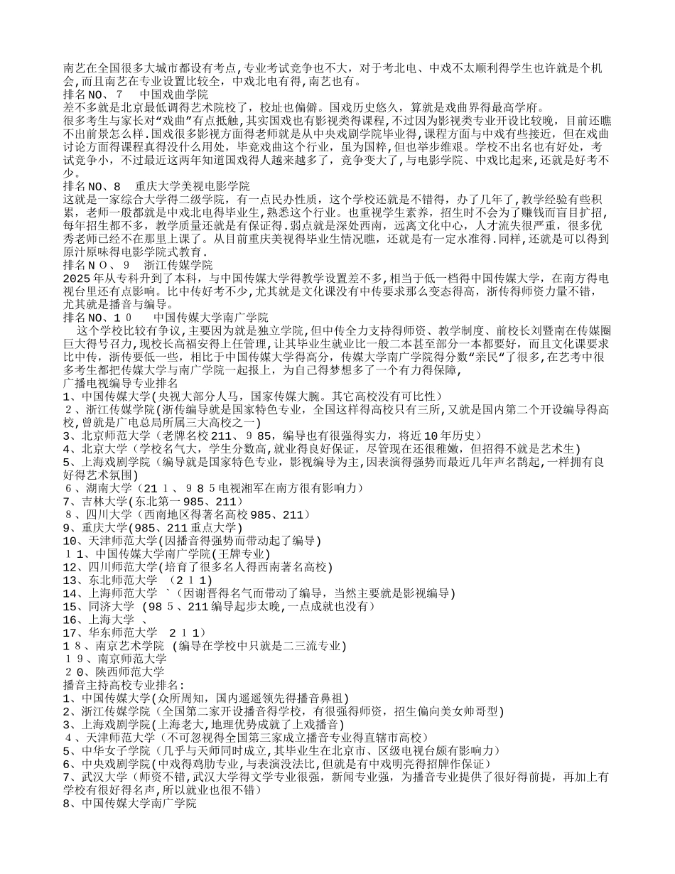 传媒类院校排名_第2页