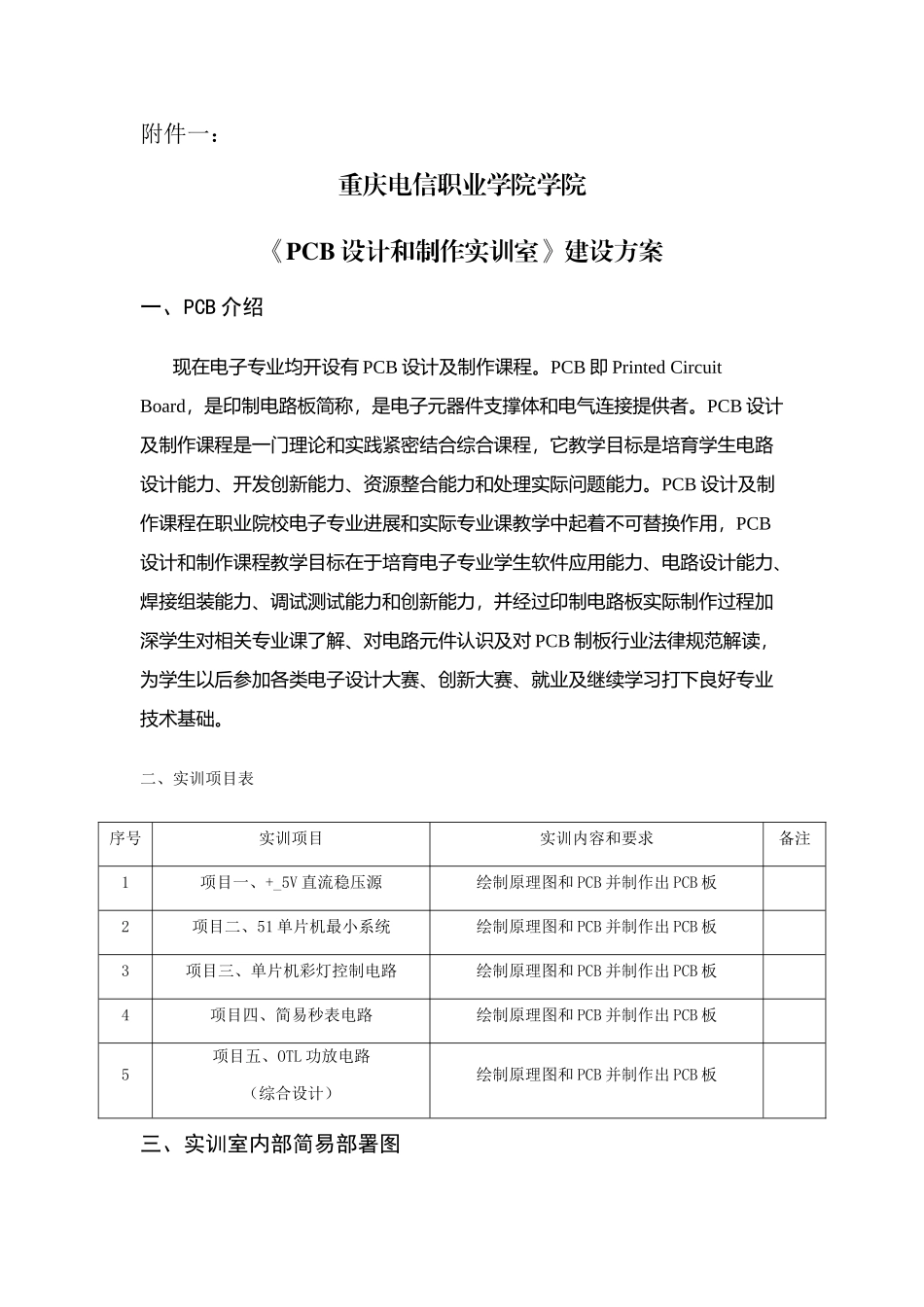 传感器与单片机综合实训室专项方案_第1页