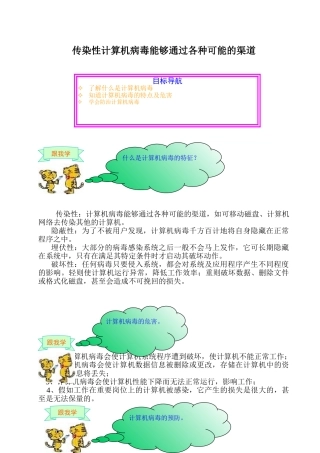 传染性计算机病毒能够通过各种可能的渠道