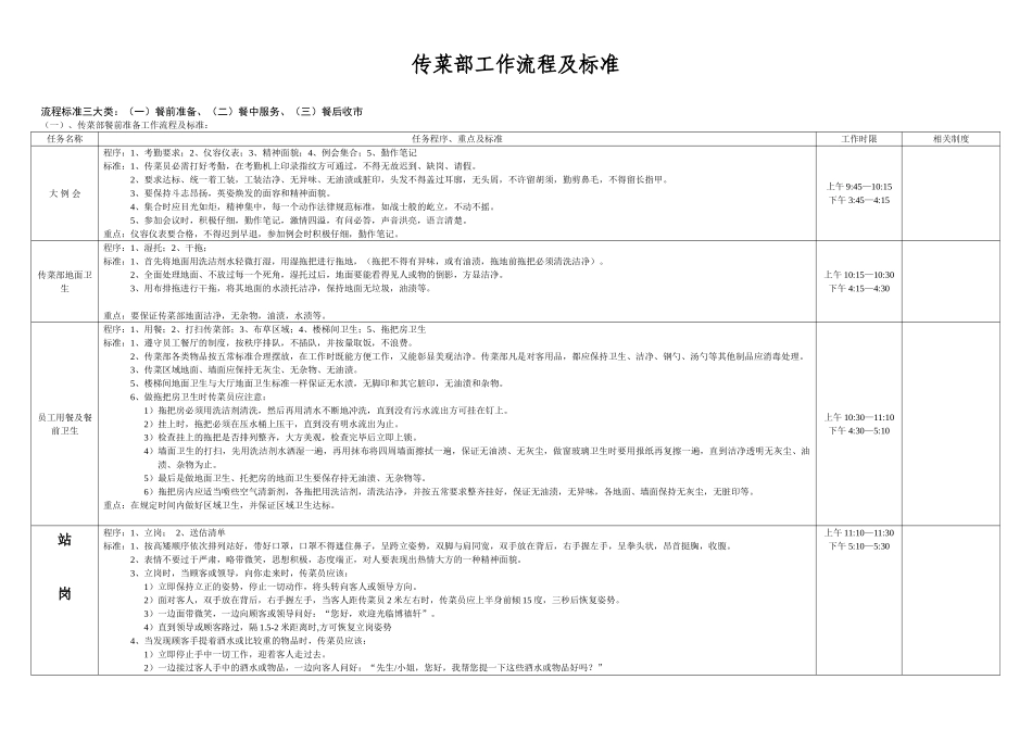 传菜员工作流程及标准_第1页