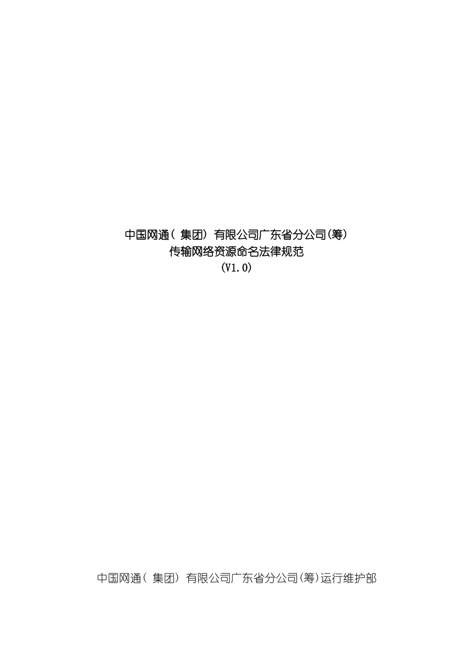 传输网络资源命名规范模板_第1页