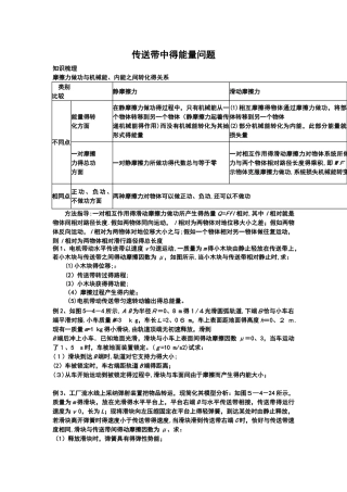 传送带中的能量问题