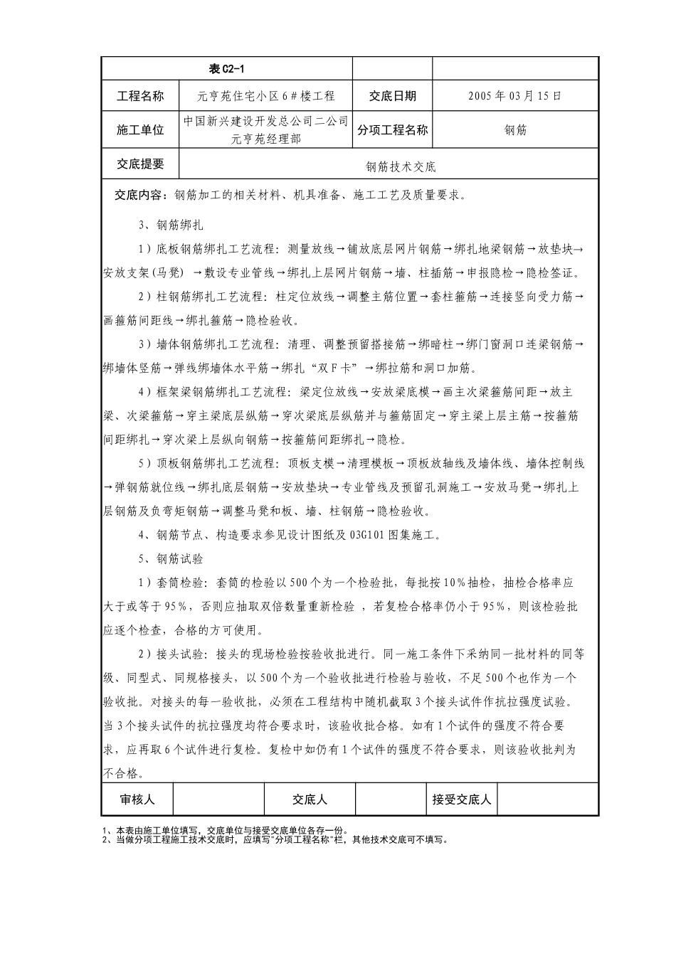住宅小区工程钢筋技术交底_第3页