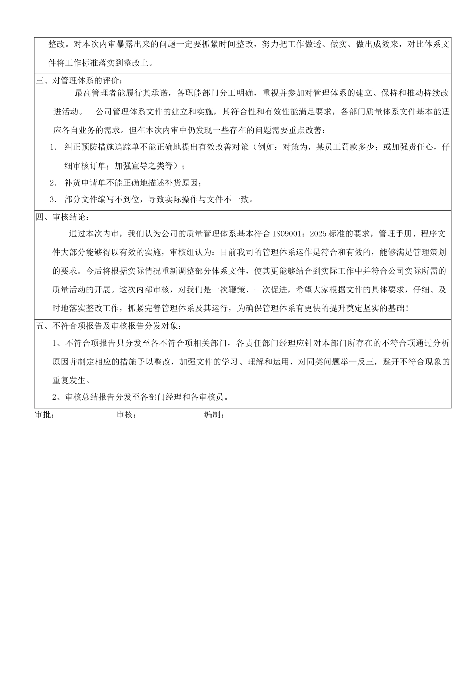 体系内审总结报告_第3页