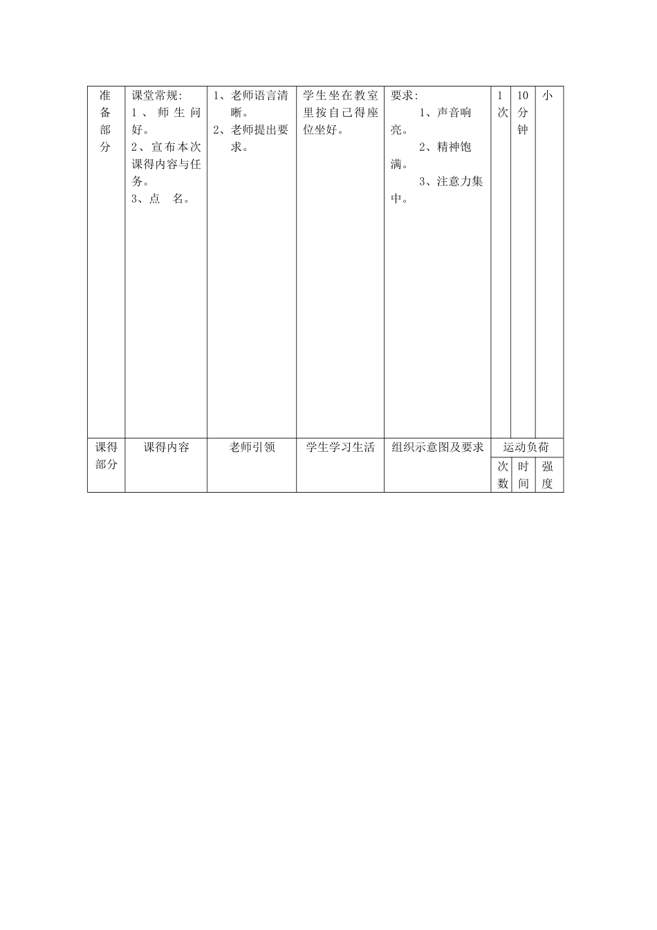体育与健康教学设计水平 一_第3页