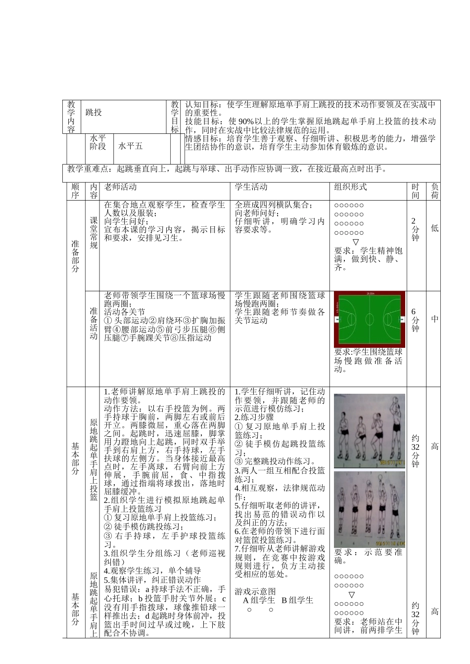 体育公开课―《篮球跳投》教案_第2页
