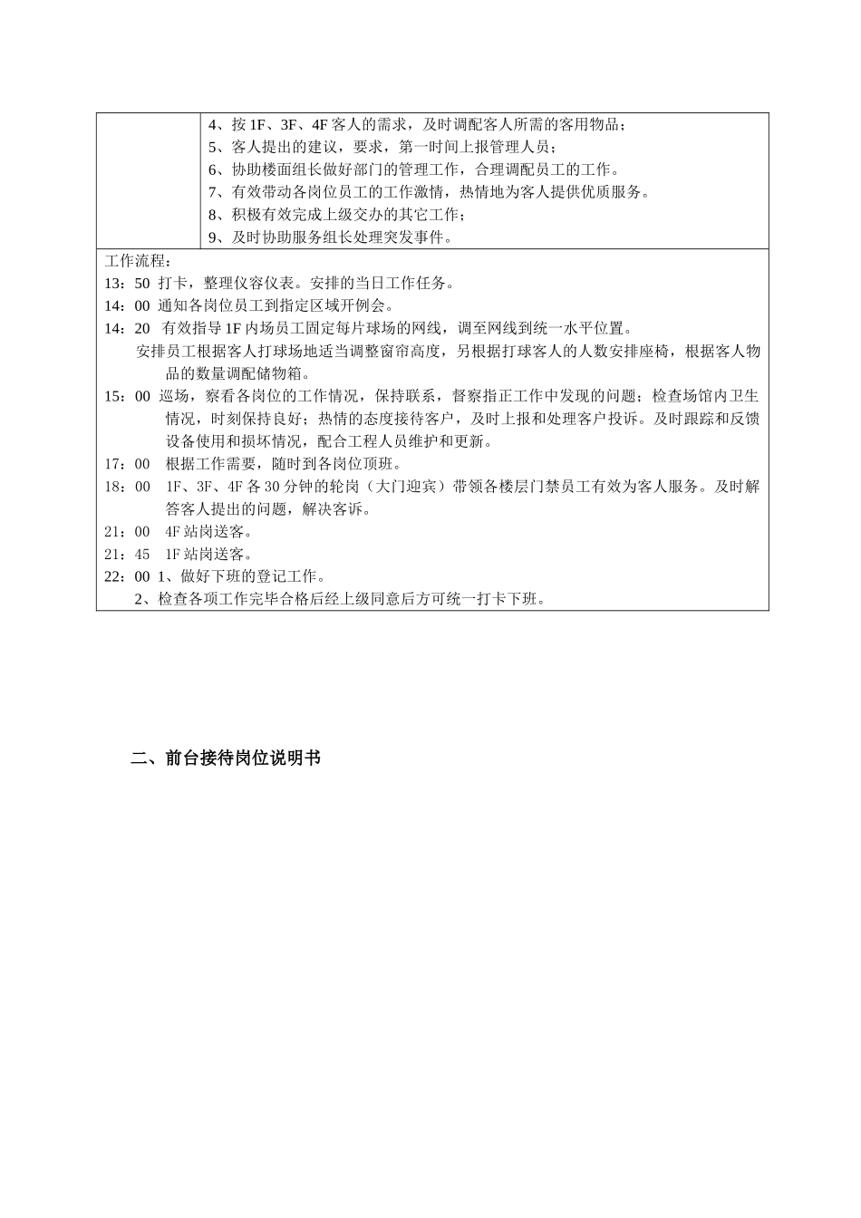 体育场馆服务培训及岗位设置_第2页