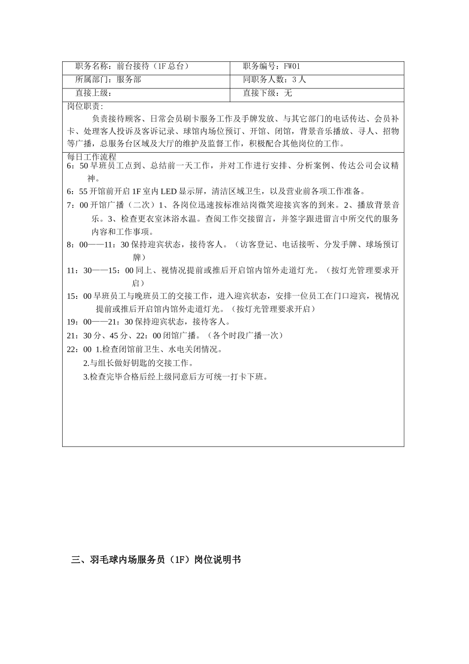 体育场馆服务培训及岗位设置_第3页