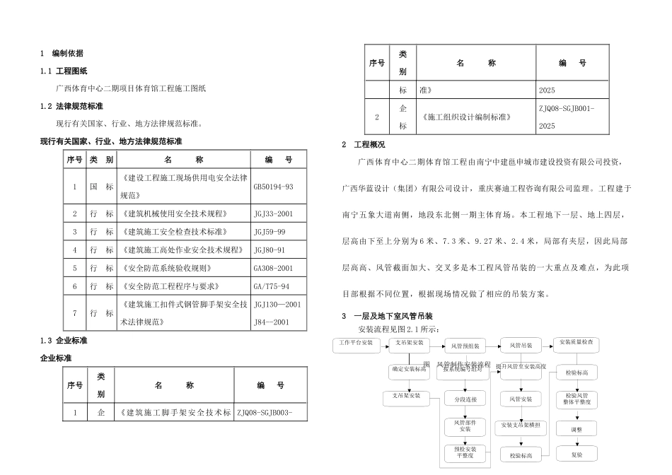 体育馆风管吊装方案_第2页