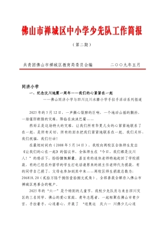 佛山市禅城区中小学少先队工作简报