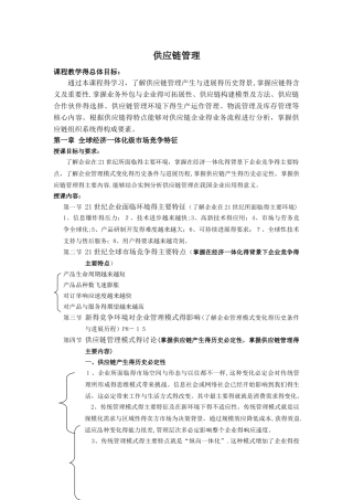 供应链管理核心知识点