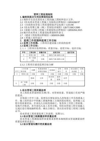 供水管网工程监理细则