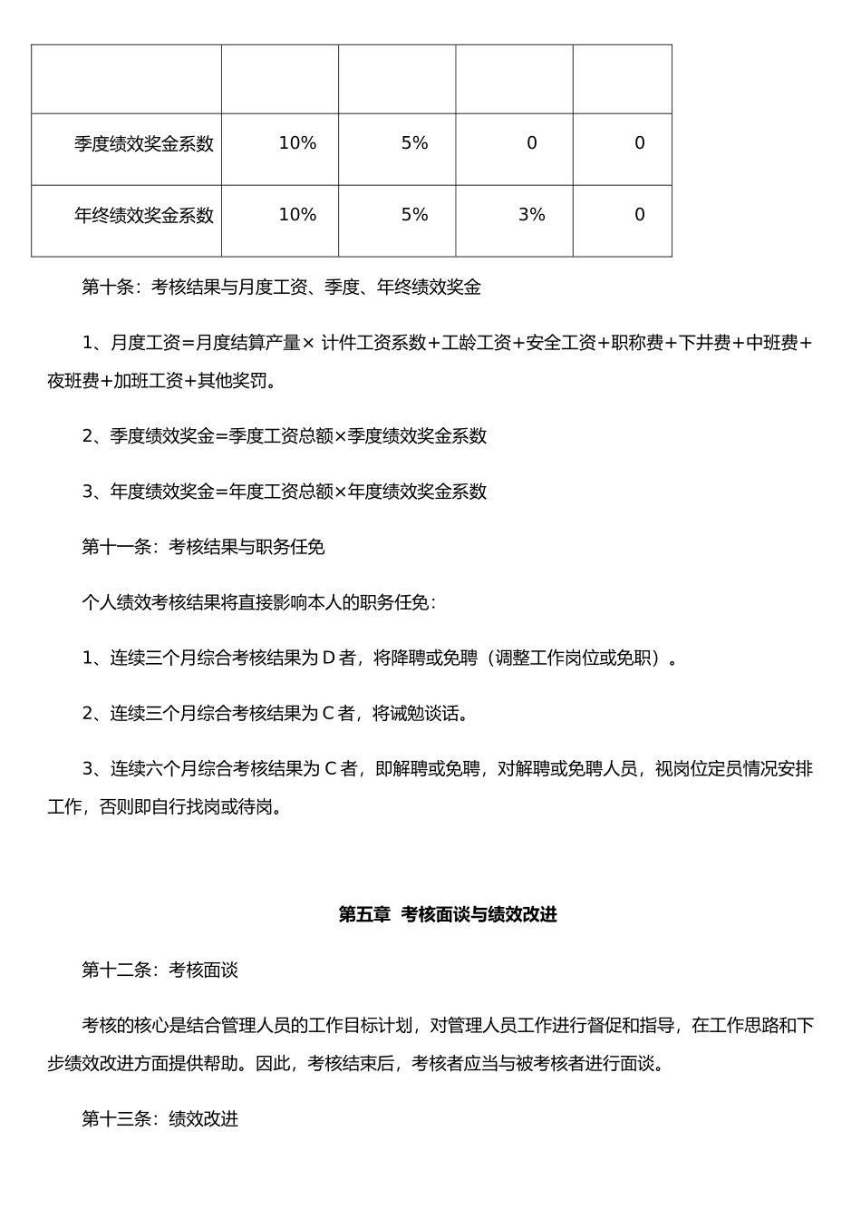 保卫科管理人员绩效考核办法_第3页