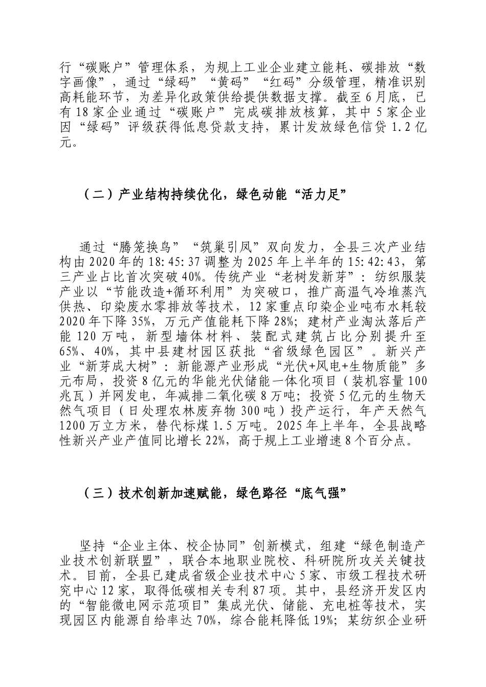 2025年县以低碳发展驱动产业绿色变革调研报告_第2页